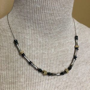 Black, Gold, and Silver chunky Silpada Necklace